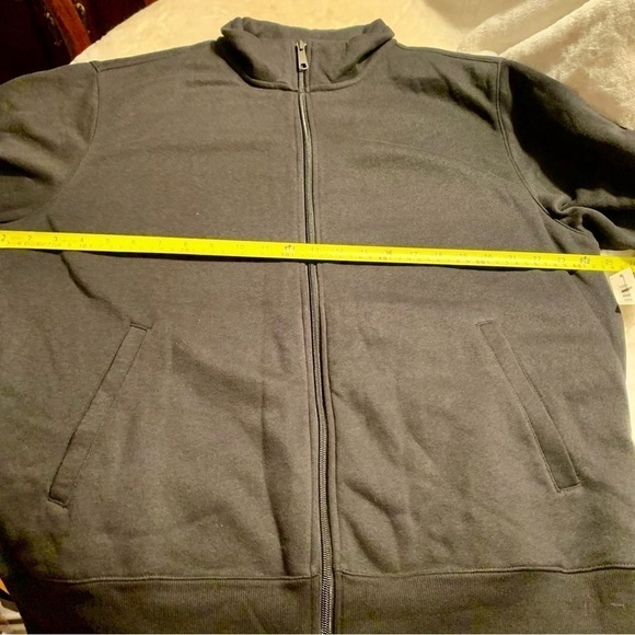 NWT Zip-Up Sweatshirt XL Black Amazon Essentials Long-Sleeve Side Pockets Cotton - Picture 14 of 16